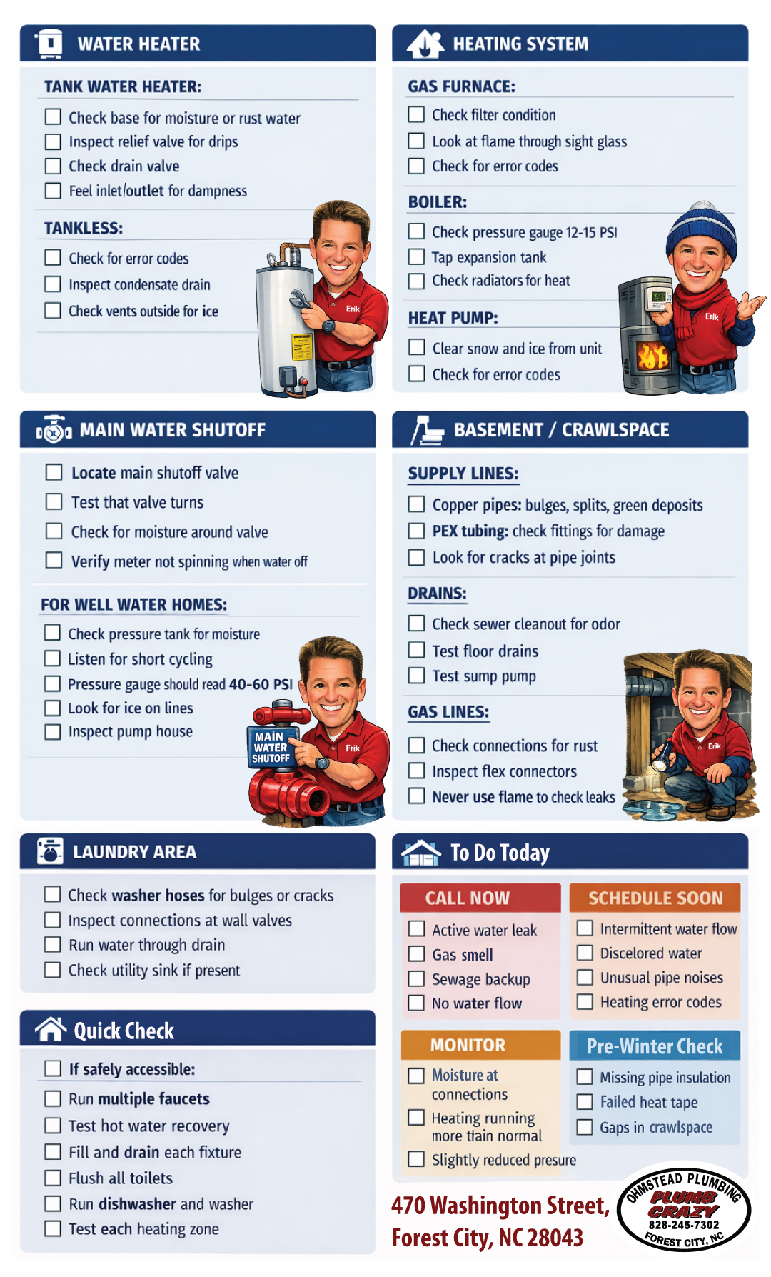 Forest-City Plumbing checklist