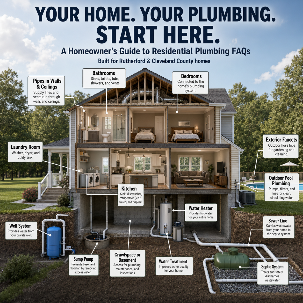local Western NC plumbers provide plumbing infograpgic local Western NC plumbers provide plumbing infographic.